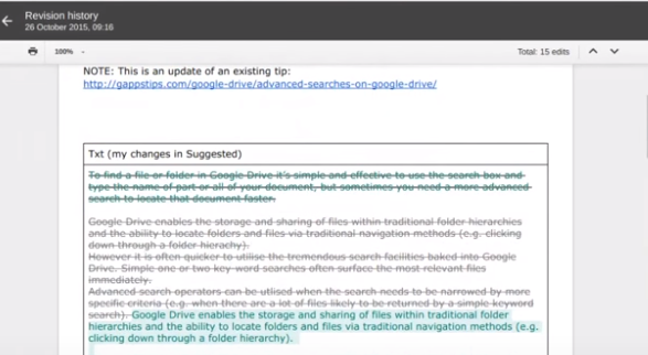 Page Revision for Configuring Google Dri